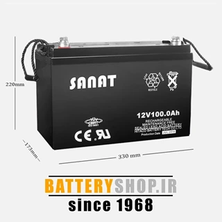 باتری صنعت 12 ولت100  آمپر (SANAT )